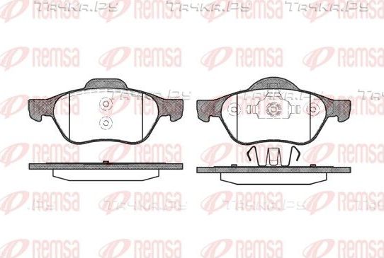 Тормозные колодки Remsa передние для Renault Scenic II 2003-2008. Артикул 0962.00