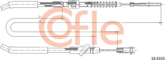 Трос сцепления Cofle. Артикул 92.18.6103
