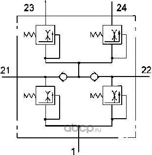 Клапан многоцикловой защиты (Wabco). Артикул 9347140100