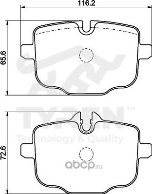 Колодки тормозные (Tyren). Артикул TYR1210791