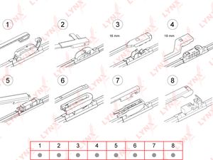 Щетка стеклоочистителя (дворник) LYNXauto передняя левая (водительская) для Mitsubishi Pajero IV 2006-2025. Артикул XF550