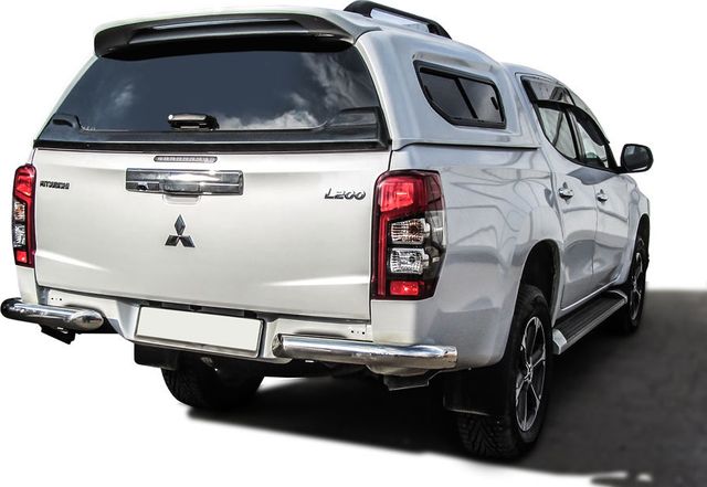 Защита Slitkoff заднего бампера d76 уголки без бампера для Mitsubishi L200 V рестайлинг 2018-2026. Артикул ML18-016