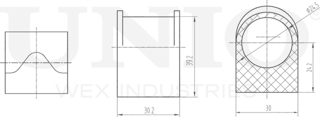 Втулка стабилизатора (Unio). Артикул RMP-10033