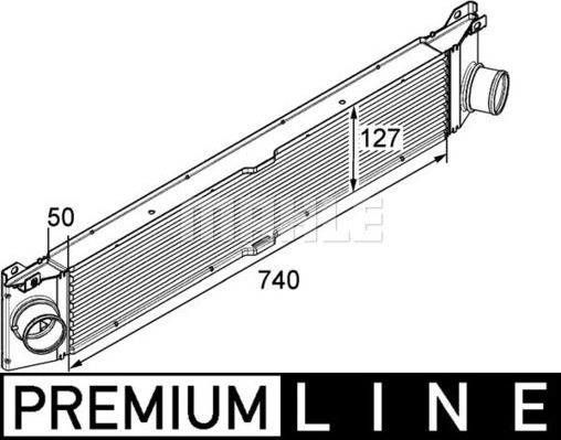 Интеркулер Mahle Premium для Fiat Ducato III 2006-2026. Артикул CI 157 000P