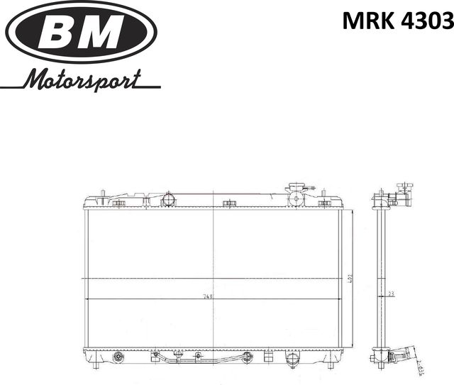 Радиатор TOYOTA CAMRY 2.4 A/T 06-11 (BM). Артикул MRK4303