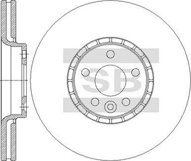 Тормозной диск Sangsin Hi-Q передний для Volvo XC60 I 2008-2017. Артикул SD6108
