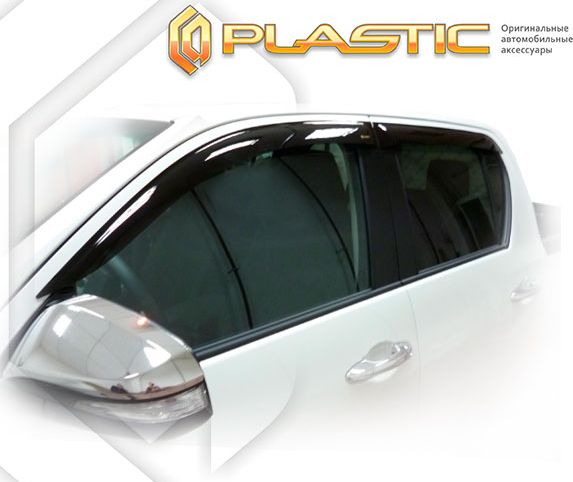 Дефлекторы СА Пластик для окон (Classic полупрозрачный) Toyota Hilux 2015-2020. Артикул 2010030311586