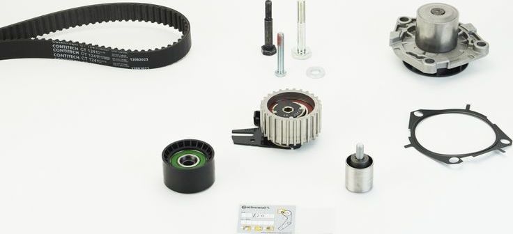 Помпа (водяной насос) с комплектом ремня ГРМ ContiTech. Артикул CT1241WP1