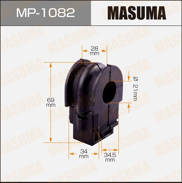 Втулки стабилизатора Masuma передние для Nissan Qashqai I 2007-2013. Артикул MP-1082