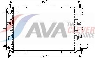 Радиатор охлаждения двигателя AVA для Ford Escort V 1990-2001. Артикул FD2151