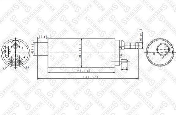 Бензонасос (топливный насос) Stellox для Audi S8 I (D2) 1996-1999. Артикул 10-01044-SX