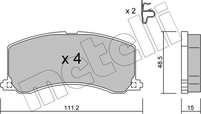 Тормозные колодки Metelli. Артикул 22-0248-0