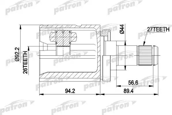Шрус внутренний (граната) Patron. Артикул PCV5003