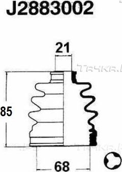 Пыльник ШРУСа внутренний Nipparts передний для Daihatsu Charade IV 1993-2001. Артикул J2883002