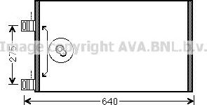 Радиатор кондиционера (конденсатор) AVA (алюминий). Артикул RTA5444