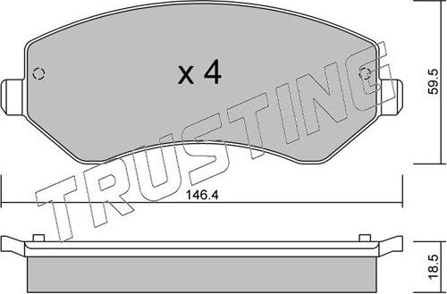 Тормозные колодки Trusting. Артикул 540.0