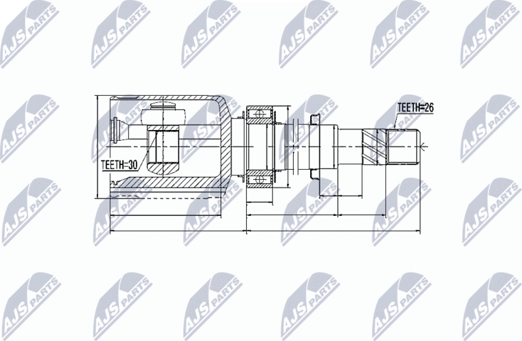 Шрус внутренний (граната) NTY. Артикул NPW-NS-021