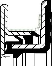 Сальник коленвала Corteco (PTFE (Polytetrafluorethylen)). Артикул 12029818B
