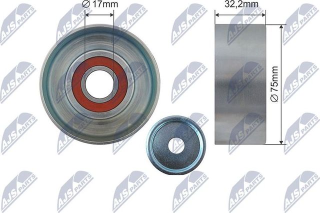 Натяжной ролик (натяжитель) приводного поликлинового ремня NTY. Артикул RNK-TY-016