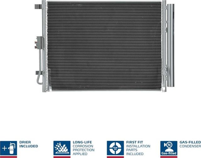 Радиатор кондиционера (конденсатор) Nissens (алюминий) для Kia Proceed II 2013-2026. Артикул 940267
