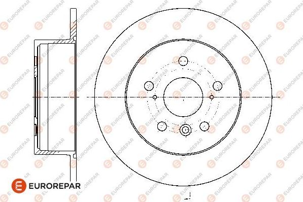 Тормозной диск Eurorepar. Артикул 1667866180