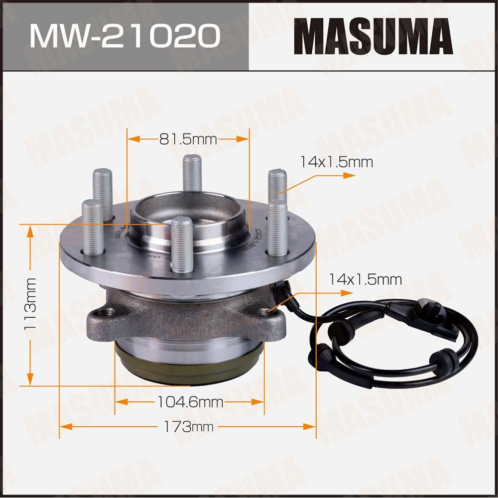 Ступица колеса (Masuma). Артикул MW-21020