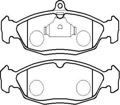 Тормозные колодки HSB передние для Daewoo Lanos 1997-2008. Артикул HP8375