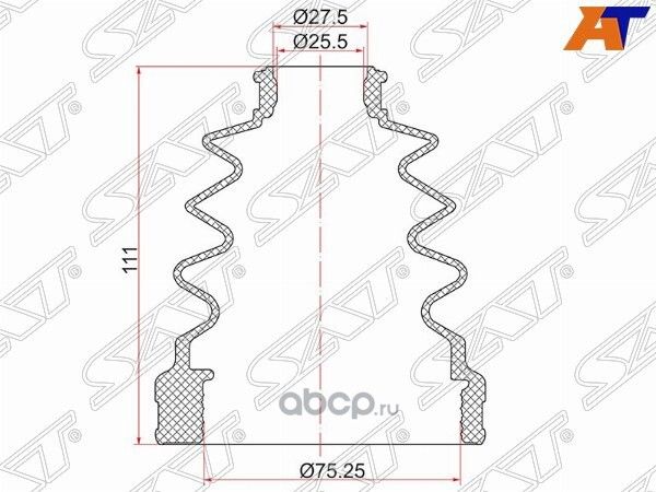 Пыльник шруса внутреннего LH TOYOTA ACV3ACV40 NZT260ANE10ACUMCU2030ACM21ACR30AZR65 (SAT). Артикул C1941T