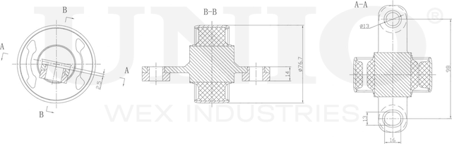 Сайлентблок рычага подвески (Unio). Артикул RMP-20604