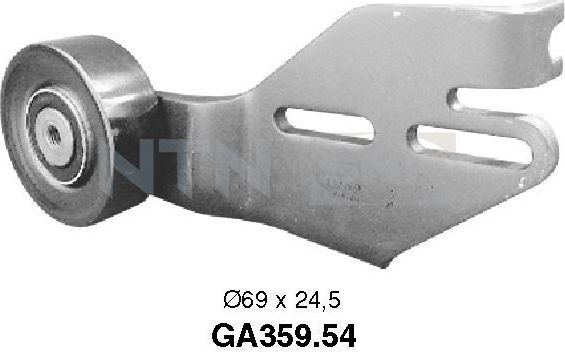 Натяжной ролик (натяжитель) приводного поликлинового ремня NTN / SNR для Citroen AX 1994-1997. Артикул GA359.54