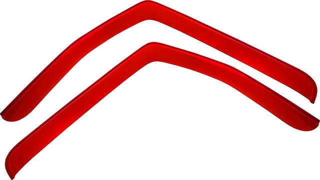 Дефлекторы REIN для окон (накладной) FAW J6 грузовик, тягач 2022-2026 Красные. Артикул REINWV1276
