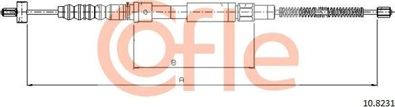 Трос ручника (тросик ручного тормоза) Cofle задний правый/левый для Volvo 460 1988-1996. Артикул 92.10.8231
