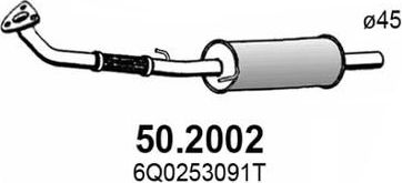 Глушитель Asso передний для Skoda Fabia I 2003-2008. Артикул 50.2002