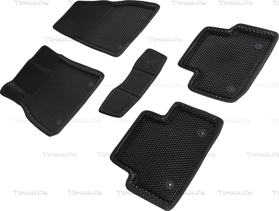 Коврики Seintex 3D EVA Ромб для салона Chevrolet Malibu 2011-2016 ЧЕРНЫЕ. Артикул 95359