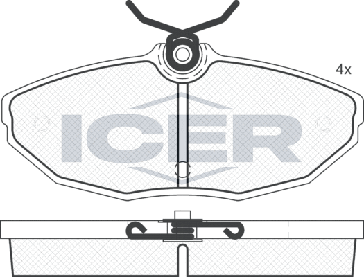 Тормозные колодки Icer задние для Lincoln LS I 1998-2006. Артикул 181562