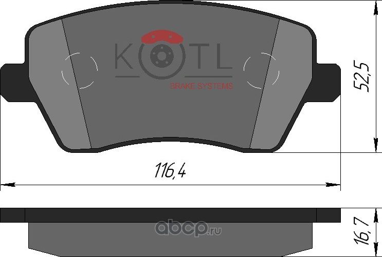Колодки тормозные NISSAN MICRA 03>/RENAULT CLIO 05>передние (Kotl) Kotl. Артикул 3332KT