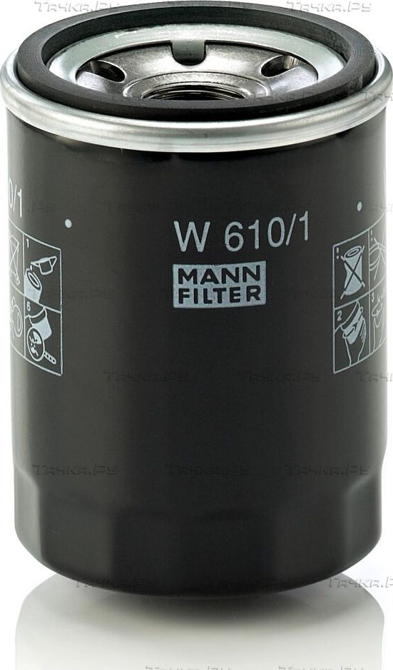Масляный фильтр Mann-Filter для Suzuki SX4 I (Classic) 2006-2015. Артикул W 610/1