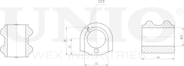 Втулка стабилизатора (Unio). Артикул RMP-10153