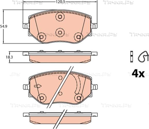 Тормозные колодки TRW. Артикул GDB2324