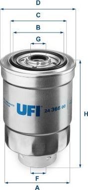 Топливный фильтр UFI. Артикул 24.366.00