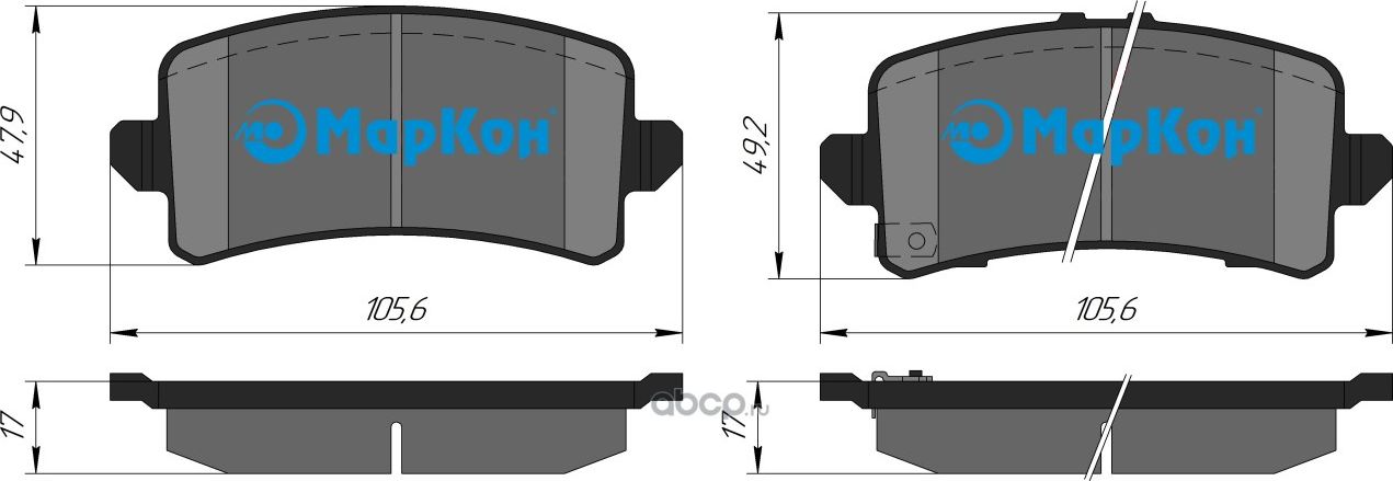 Колодки тормозные дисковые к-т с мех. индикатором износа задн. HAVAL JOLION (4WD) (Markon) Markon. Артикул 508802169