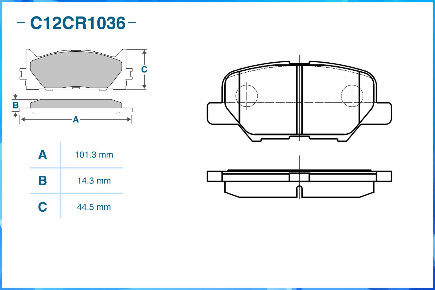 Колодки тормозные задние (Low Metallic) (Cworks). Артикул C12CR1036