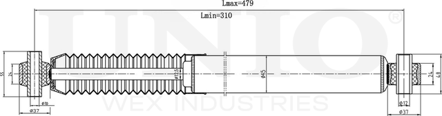 Амортизатор подвески (Unio). Артикул SAB-10476