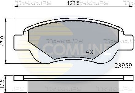 Тормозные колодки Comline Comline передние для Toyota Aygo II 2014-2026. Артикул CBP01552