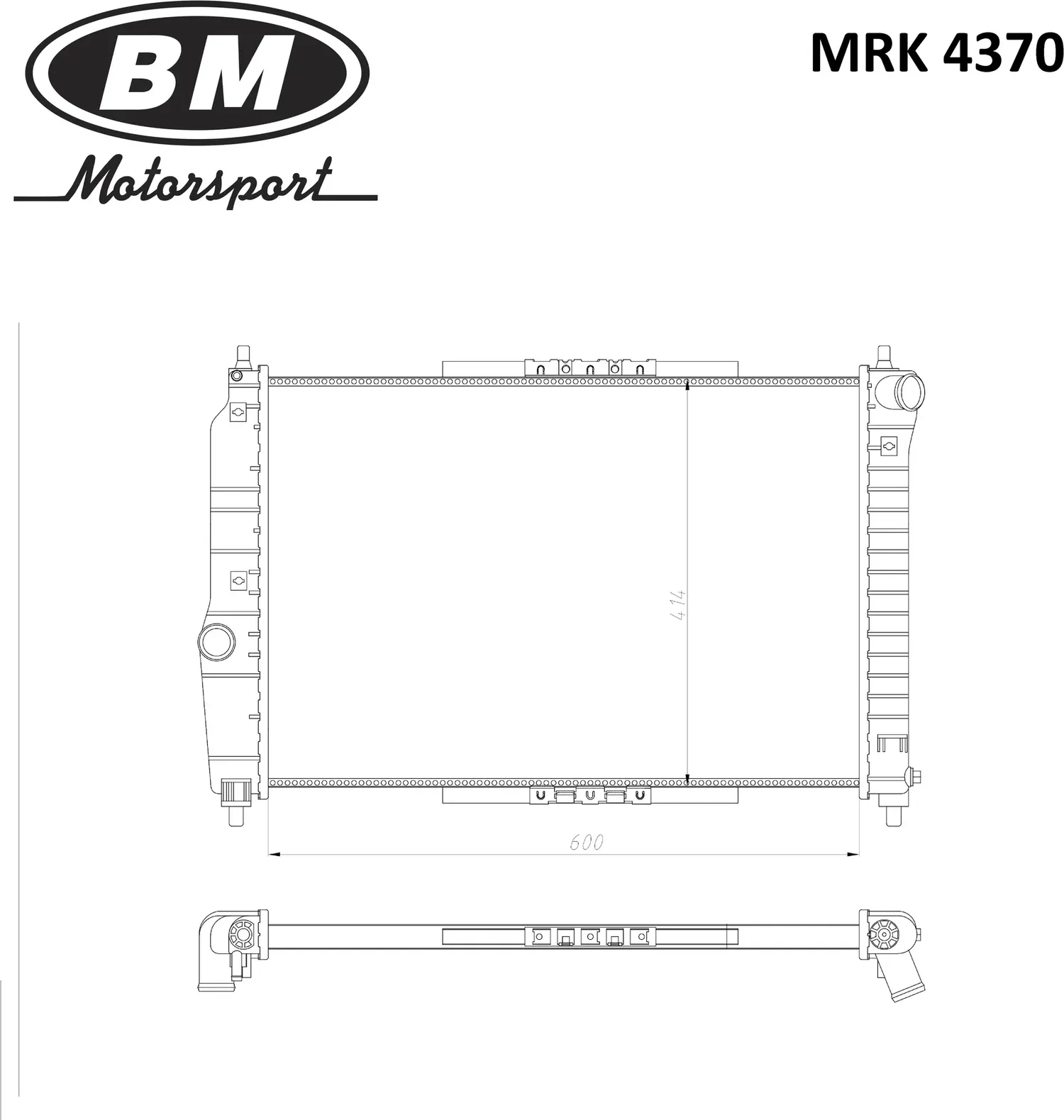 Радиатор двигателя CHEVROLET AVEO MT/ AC + (BM). Артикул MRK4370