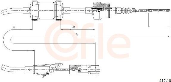 Трос сцепления Cofle для Fiat Punto I 1993-2000. Артикул 412.10