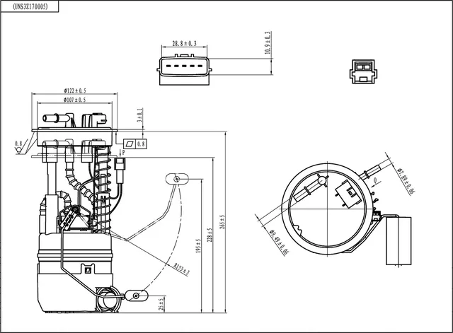 МОДУЛЬ ПОДАЧИ ТОПЛИВА (С ДАТЧИКОМ УРОВНЯ ТОПЛИВА) (Ukorauto) Ukorauto. Артикул UNS3Z170005