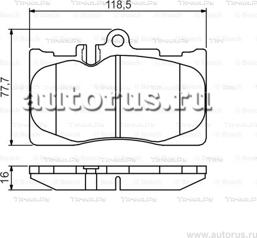 Тормозные колодки Bosch (Low-Metallic) для Lexus LS III 2000-2006. Артикул 0 986 495 138