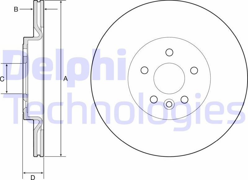Тормозной диск Delphi. Артикул BG9332C