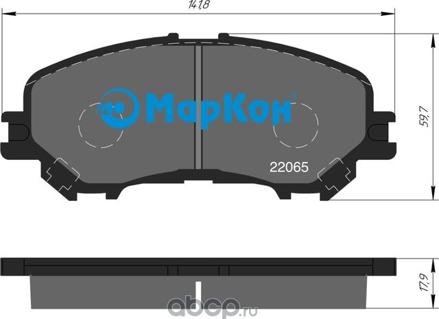 Колодки тормозные дисковые к-т передние NISSAN Qashqai II (Markon) Markon. Артикул 45300179